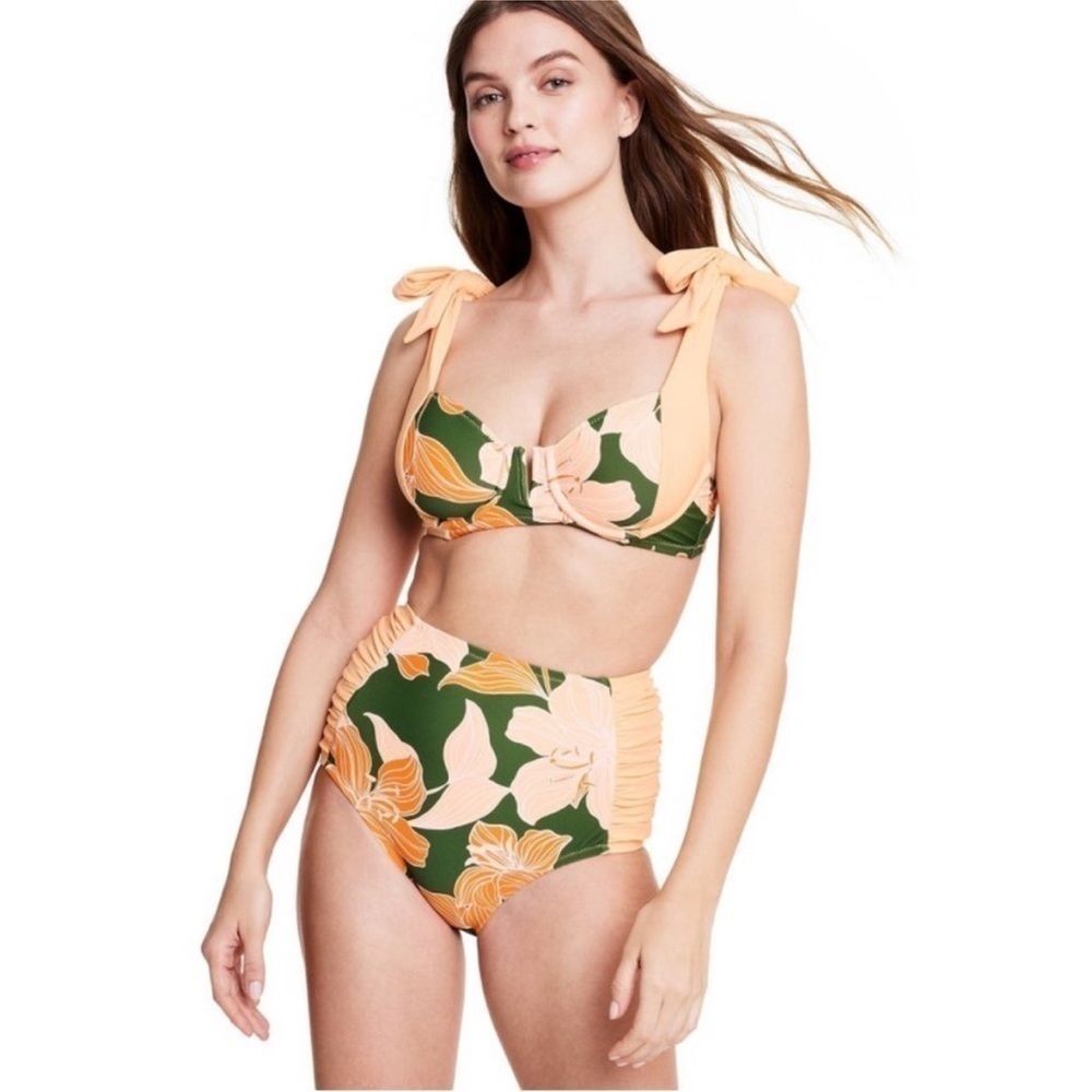 Fe Noel X Target Lily Floral Bikini Set Size XS NWOT